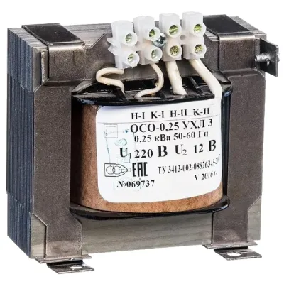 Трансформатор ОСО-0,25 УХЛ3 220/12, IP00