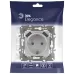 14-4109-03 ЭРА Розетка 2P+E 16A-250В, штор. с 2xUSB 5В-3А, Эра Elegance, алюминий (10/100/2000)