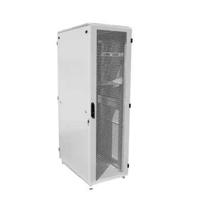 Шкаф телекоммуникационный напольный 42U (600x800) дверь перфорированная 2 шт.
