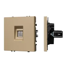 Механизм компьютерной розетки SCT-NOBE-MPC1-SFPL-GD, RJ-45, CAT6, Золото светлое