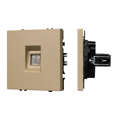 Механизм компьютерной розетки SCT-NOBE-MPC1-SFPL-GD, RJ-45, CAT6, Золото светлое