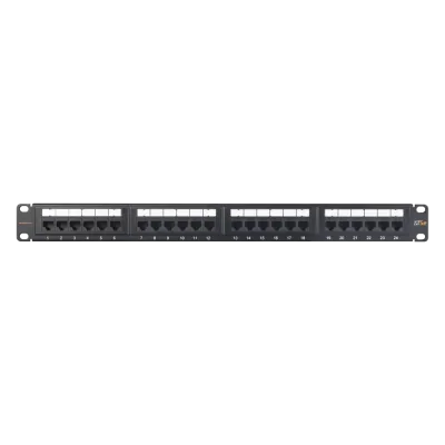 "Коммутационная панель NIKOMAX 19"", 1U, 24 порта, Кат.5e (Класс D), 100МГц, RJ45/8P8C, 110/KRONE, T568A/B, неэкранированная, с органайзером, черная - гарантия: 