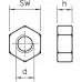 Гайка шестигранная М10, DIN 934, G (HN M10 G)