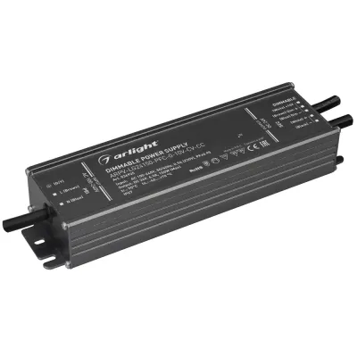 Блок питания ARPV-LG24150-PFC-0-10V-CV-CC (24V, 6.3A, 150W) ( IP67 Металл, 5 лет)