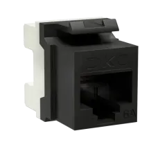Модуль Кейстоун (Keystone) RJ45 CAT6А неэкр180 градусов черный