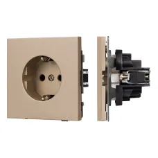 Механизм электрической розетки SCT-TENDO-MEU1-PL-GD 230V, 16A, Золото светлое, 1 пост