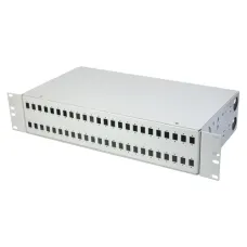 Кросс оптический стоечного типа КРУС 2U 48/48 SC, несъемные планки
