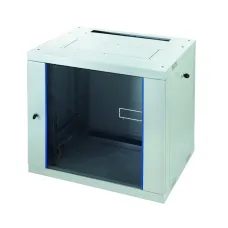 Шкаф настенный Racknet F30 12U 600 x 600, передняя дверь стеклянная, светло-серый