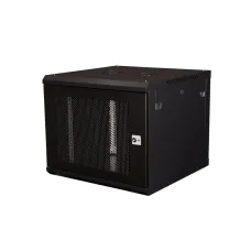 Шкаф 19'' телекоммуникационный настенный, 9U 501х600х600 мм, дверь перфорация, черный