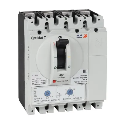 Выключатель автоматический OptiMat T125L TM 25 A 4P