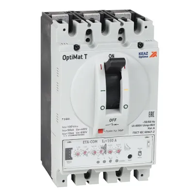 Выключатель автоматический защиты двигателя OptiMat T160L ETA-M 160 A 3P