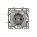 Механизм розетки с USB зарядкой SCT-MUAA-PL-GR 250V, 16A