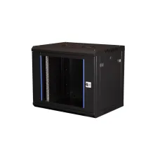 Шкаф 19'' телекоммуникационный настенный, 9U 501х600х450 мм, дверь стекло, черный