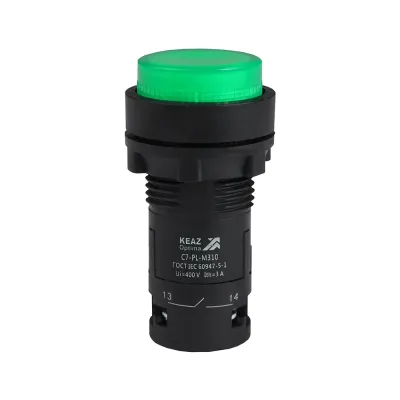 Кнопка с подсветкой OptiSignal Compact D22 C7-PL-M310 зеленая 1НО 230 В AC XB7NW33M1