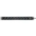 Блок розеток PDU TERACOM PRO 19' 1U 10А/250В 9 роз. Schuko шнур 2 м 3x1.5 мм2 вилка C14 корпус пластик черный
