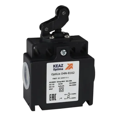 Выключатель концевой OptiLiS D4N-8162 роликовый рычаг горизонтальное перемещение