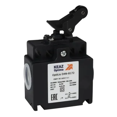 Выключатель концевой OptiLiS D4N-8172 роликовый рычаг вертикальное перемещение