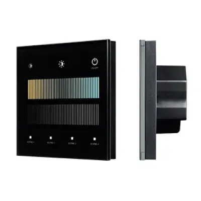 Панель сенсорная INTELLIGENT ARLIGHT SMART-DALI-301-11-1G-4SC-DT8 Черная 230В встраиваемая 2.4G IARL IP20 Пластик 5 лет