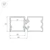 Профиль с экраном ALU-BASE-PW35S-2000 ANOD+FROST AG (металл)