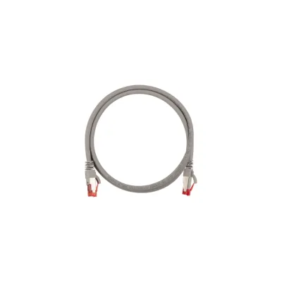 Патч-корд S/FTP 4 пары, экран.,Кат.6a, 2хRJ45/8P8C, T568B, заливной, с защитой защелки, 28AWG (7х0,127мм), LSZH нг(А)-HFLTx, серый, 3м.