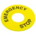 Табличка для кнопок 22 мм EMERGENCY STOP