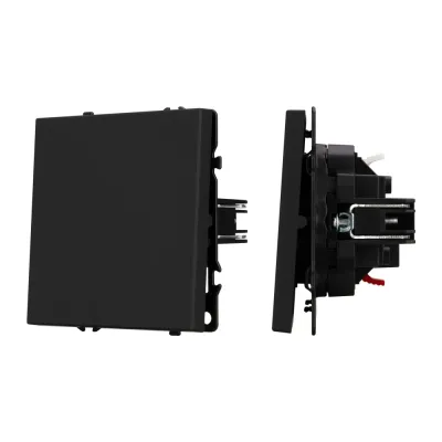 Механизм выключателя одноклавишный проходной SWT-NOBE-MKP1-SFPL-BK 230V, 10A, Чёрный, 1 пост