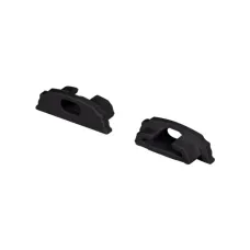 Заглушка ARH-BENT-W18 BLACK с отверстием (Пластик)