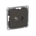 Механизм розетки HDMI+RJ45 (cat5)  мокко Эпика EKF