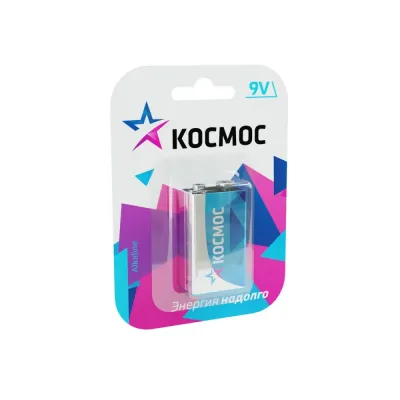 Батарейка алкалиновая 9V Крона 6LR61 блистер 1 шт