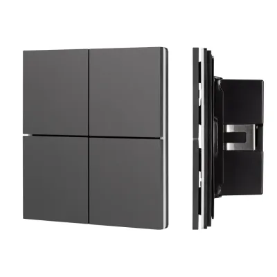 Панель кнопочная Black BUS Frameless IARL IP20 металл 2 года KNX-304-23-IN Black INTELLIGENT