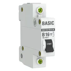 Выключатель автоматический 1P 16А (B) 4,5кА ВА 47-29 Basic
