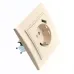 Розетка 1-местная с/з с защитной шторкой  и с USB, серия Эрна, PST16-9011-02, слоновая кость