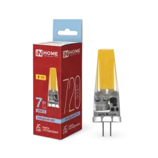 Лампа светодиодная LED-JC-COB 7Вт 12В G4 6500К 720Лм IN HOME