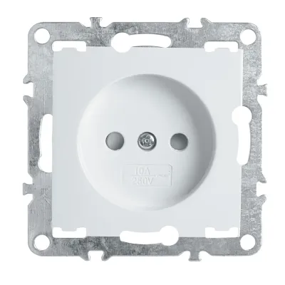 Розетка 1-местная б/з (механизм), 250В, 16А, серия Эрна, PST10-9109-01, белый
