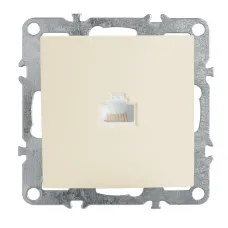 Розетка компьютерная 1-местная RJ-45 (механизм), серия Эрна, PST00-9107-02, слоновая кость