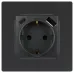 Розетка ЭРА Серия 12 12-4108-12 2P+E 16A-250В со шторками с USB type-A+C 5В-3А графит