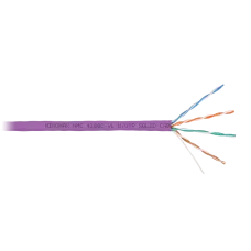 Витая пара U/UTP 4 пары Кат 5e solid BC AWG24 (0.51мм) IN LSZH нг(А)-HF фиолетовый 305м