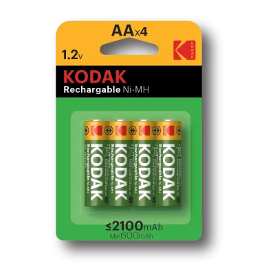 Аккумуляторы NiMH (никель-металлгидридные) Kodak HR6-4BL 2100mAh [KAAHRP-4] (80/640/15360)