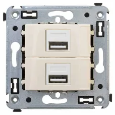 USB зарядное устройство в стену, Avanti, 'Ванильная дымка'