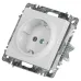 Розетка Intro Accent 6-202-01 2P+E Schuko, 16А-250В, IP20, СУ, AL/CU, белый