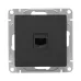 Механизм розетки RJ45 (cat6), чёрный Эпика EKF