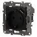 Розетка ЭРА Серия 12 12-4108-05 2P+E 16A-250В со шторками с USB type-A+C 5В-3А антрацит