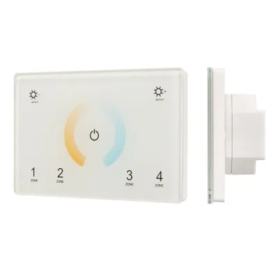 Панель Sens SMART-P81-MIX White 230V, 4 зоны, 2.4G ARL, IP20 пластик, 5 лет
