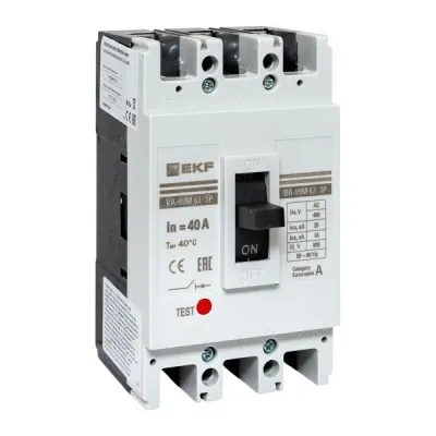 Выключатель автоматический ВА-99М 63/40А 3P 20кА EKF Basic