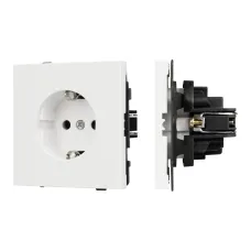 Механизм электрической розетки SCT-TENDO-MEU1-SFPL-WH 230V, 16A, Белый, 1 пост