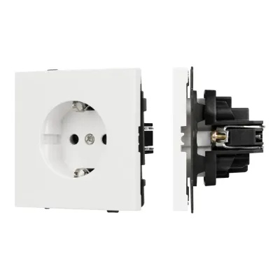 Механизм электрической розетки SCT-TENDO-MEU1-SFPL-WH 230V, 16A, Белый, 1 пост