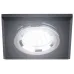 DK8 CH/BK Светильник ЭРА декор стекло квадрат MR16,12V/220V, 50W, хром/черный (50/2100)