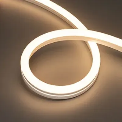Лента герметичная MOONLIGHT-PRO-SIDE-X320-12x24mm 48V Warm3000, 10 W/m, IP67, 30m, wire x2, Вывод боковой, 7 лет