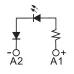 Модуль индикации, LED зелёный, 6-24V AC/DC