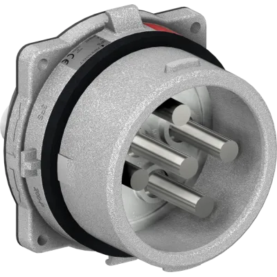Вилка панельная встраиваемая прямая 250А 3P+E 380-440V IP66/67